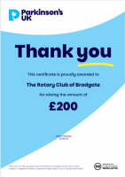 Thank-you certificate 